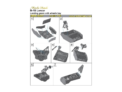 Rockwell B-1 B Lancer - Landing Gears Set With Wheels Bay (For Revell Kits) - image 11