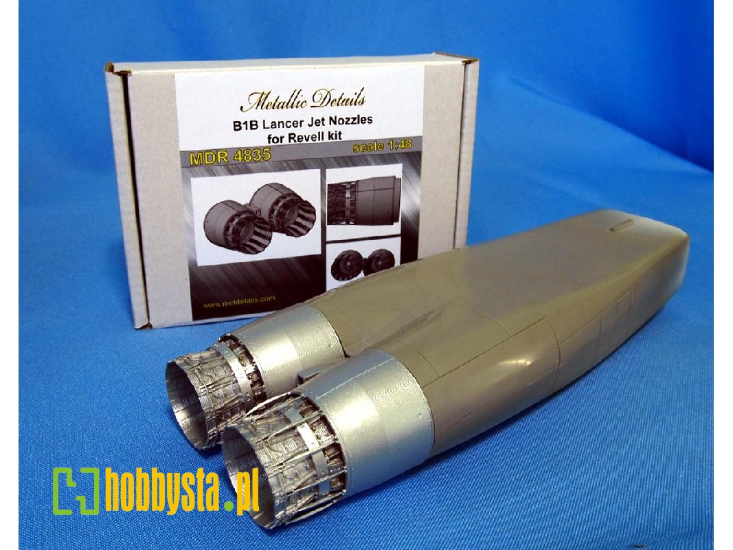 thumbnail image 2 of Metallic Details MDR4835 1/48 B-1B Lancer Jet Nozzles – Resin Kit For Revell 2 of 5
