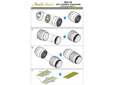 Mikoyan Mig-29 - Opened Jet Nozzles (Designed To Be Used With Great Wall Hobby Kits) - image 6