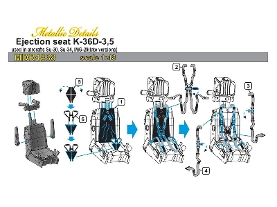 Ejection Seat K-36 D-3.5 For: Su-34, Su-35 And Mig-29 (Designed To Be Used With Great Wall Hobby And Kitty Hawk Model Kits) - im