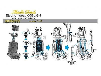 Ejection Seat K-36 L-3.5 For Yak-130 (Designed To Be Used With Kitty Hawk Model Kits) - image 7