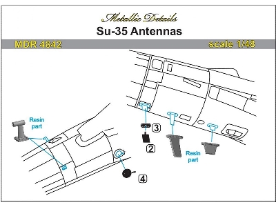 Sukhoi Su-35 - Antennas (Designed To Be Used With Kitty Hawk Model Kits) - image 1