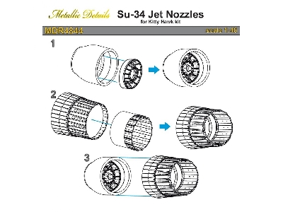 Sukhoi Su-34 - Jet Nozzles (Designed To Be Used With Kitty Hawk Model Kits) - image 1