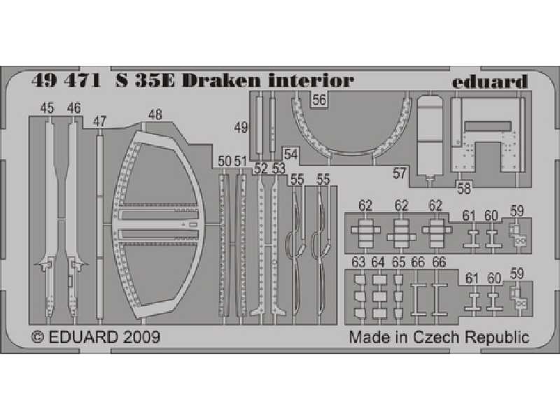 S 35E Draken interior S. A. 1/48 - Hasegawa - image 1