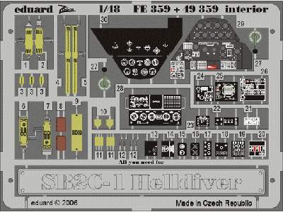 SB2C-1 interior 1/48 - Accurate Miniatures - image 2