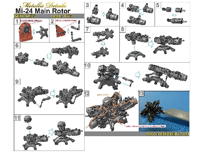 Mil Mi-35m Hind - Main Rotor (Designed To Be Used With Monogram, Revell And Zvzda Kits) - image 2