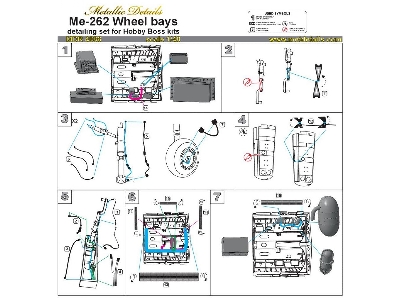 Messerschmitt Me-262 B-1a/u1 And Avia Cs-92 Wheel Bay Detailing Sets (For Hobby Boss Kits) - image 6