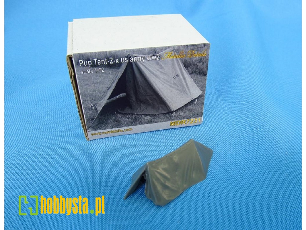 Us Wwii Pup Tent-2-x (2 Men Tent, 1 Piece) - image 1