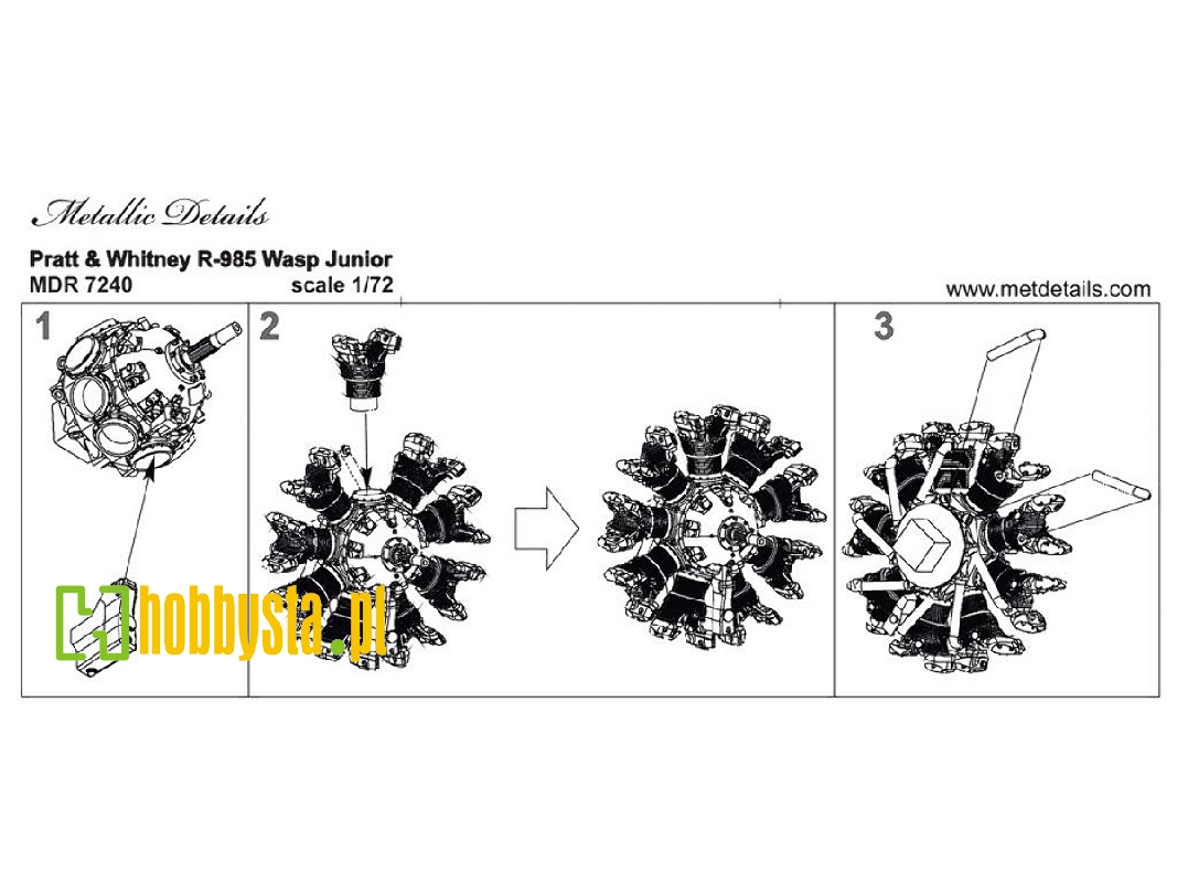 Engine Pratt &amp; Whitney R-985 Wasp Junior - image 1