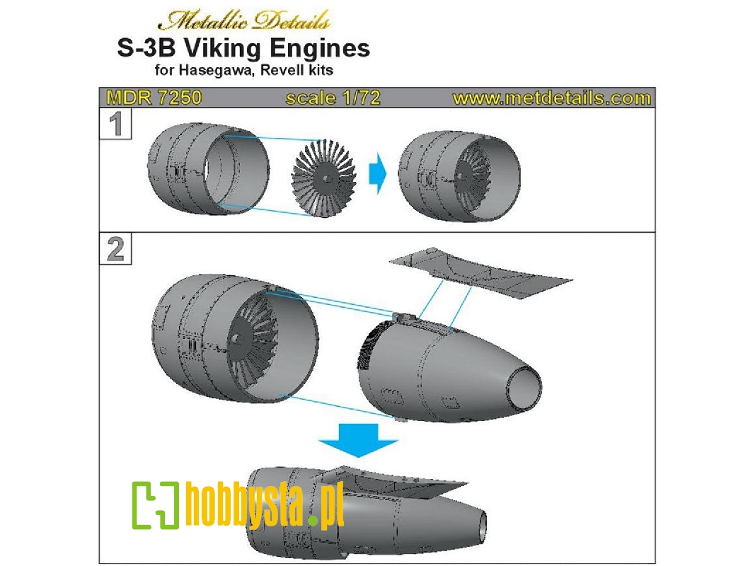 Lockheed S-3 B Viking - Engines (Designed To Be Used With Hasegawa And Revell Kits) - image 1