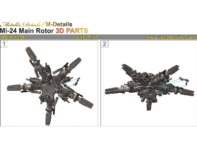 Mil Mi-24 P/vp - Main Rotor (Designed To Be Used With Zvezda Kits) - image 1