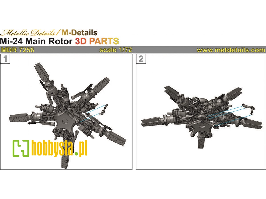 Mil Mi-24 P/vp - Main Rotor (Designed To Be Used With Zvezda Kits) - image 1
