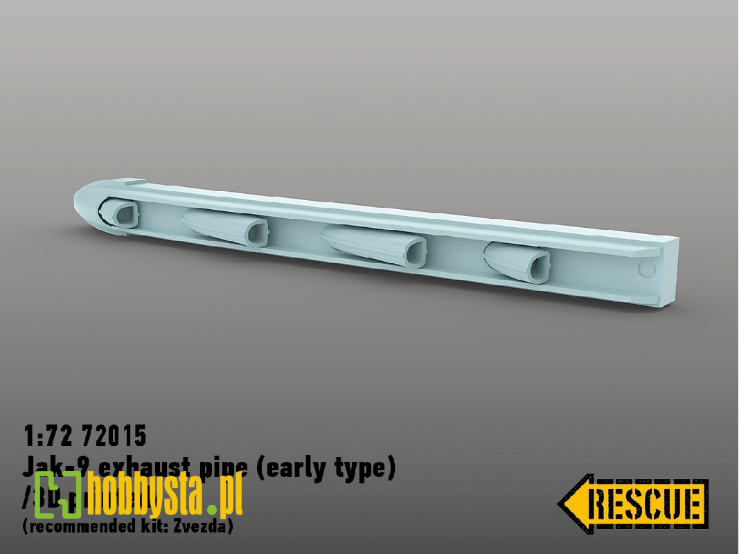 Jak-9 Exhaust Pipe (Early Type) (For Zvezda 7313 Kit) - image 1