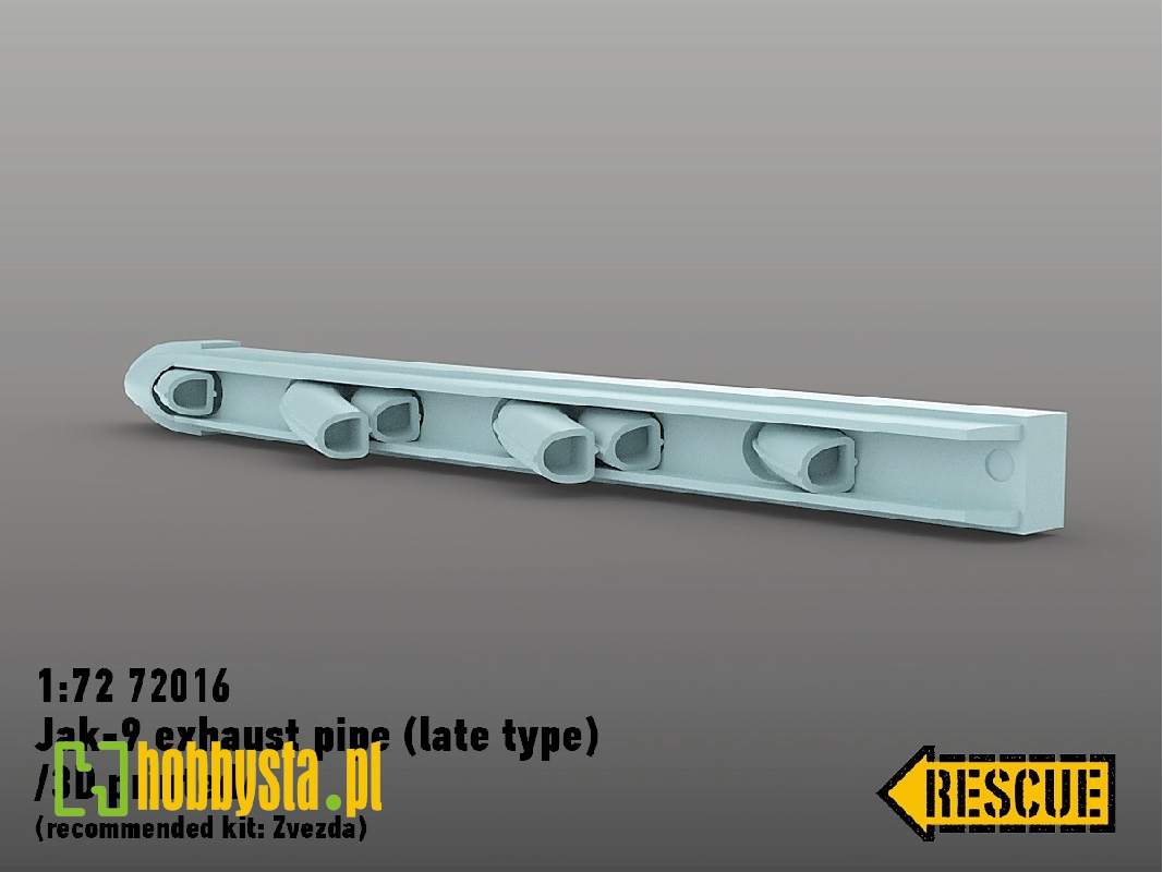 Jak-9 Exhaust Pipe (Late Type) (For Zvezda 7313 Kit) - image 1