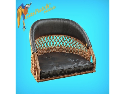 Wicker Seat Perforated Back &#8211; Shorty Small Leather Pad- Tall Big Leather Pad - image 2