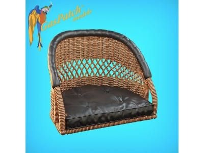 Wicker Seat Perforated Back &#8211; Shorty Small Leather Pad- Tall Big Leather Pad - image 3