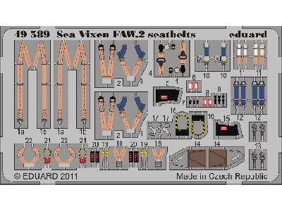 Sea Vixen FAW.2 seatbelts 1/48 - Airfix - image 1