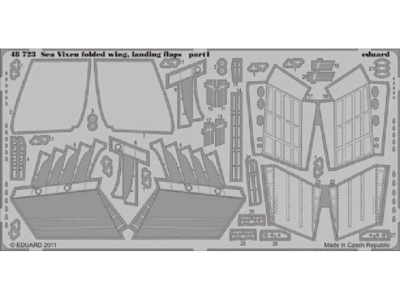 Sea Vixen landing flaps,  folded wing 1/48 - Airfix - image 1