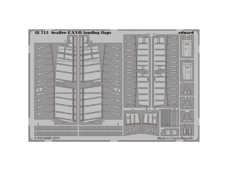 Seafire F. XVII landing flaps 1/48 - Airfix - image 1