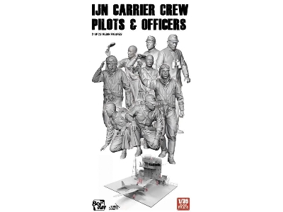 IJN Carrier Crew Pilots & Officers - 8 pcs. - image 1