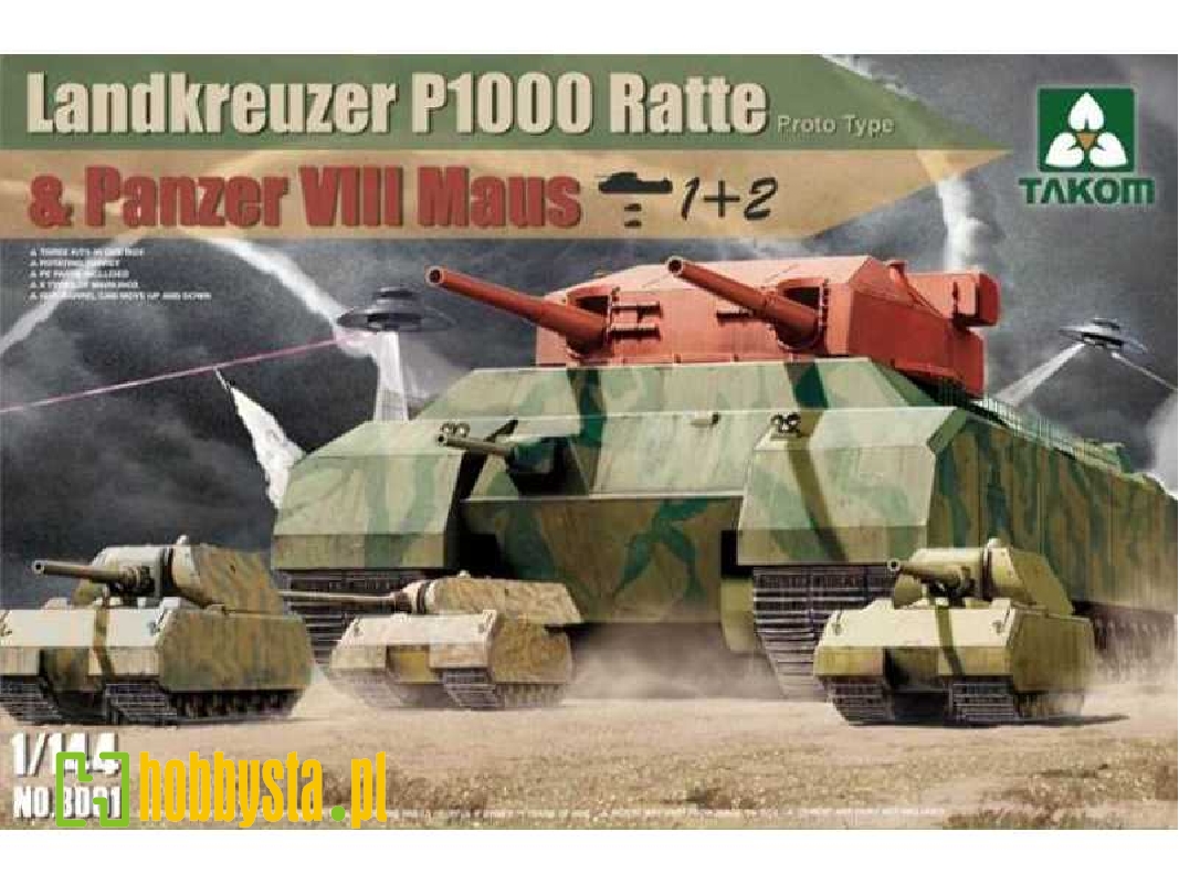 Landkreuzer P1000 Ratte & Panzer VIII Maus - DAMAGED BOX - image 1