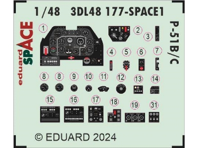 P-51B/ C SPACE 1/48 - EDUARD - image 1