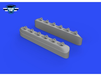 P-51B/ C exhaust stacks w/ fairing 1/48 - EDUARD - image 1