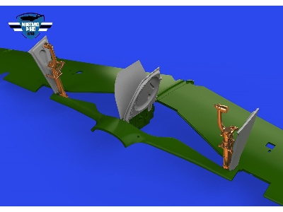 P-51B/ C undercarriage legs BRONZE 1/48 - EDUARD - image 1