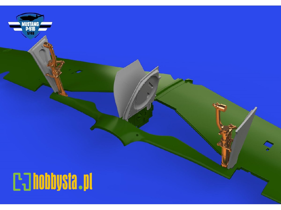 P-51B/ C undercarriage legs BRONZE 1/48 - EDUARD - image 1