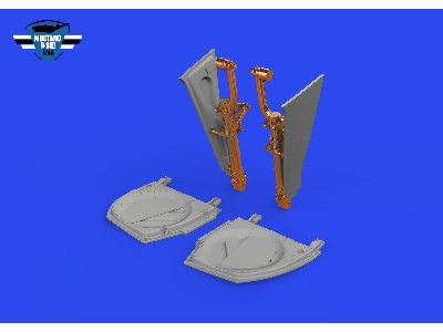 P-51B/ C undercarriage legs BRONZE 1/48 - EDUARD - image 9