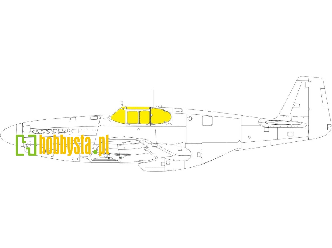 P-51B/ C framed canopy TFace 1/48 - EDUARD - image 1