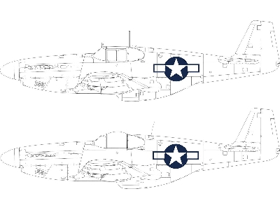 P-51B/ C US national insignia 1/48 - EDUARD - image 1