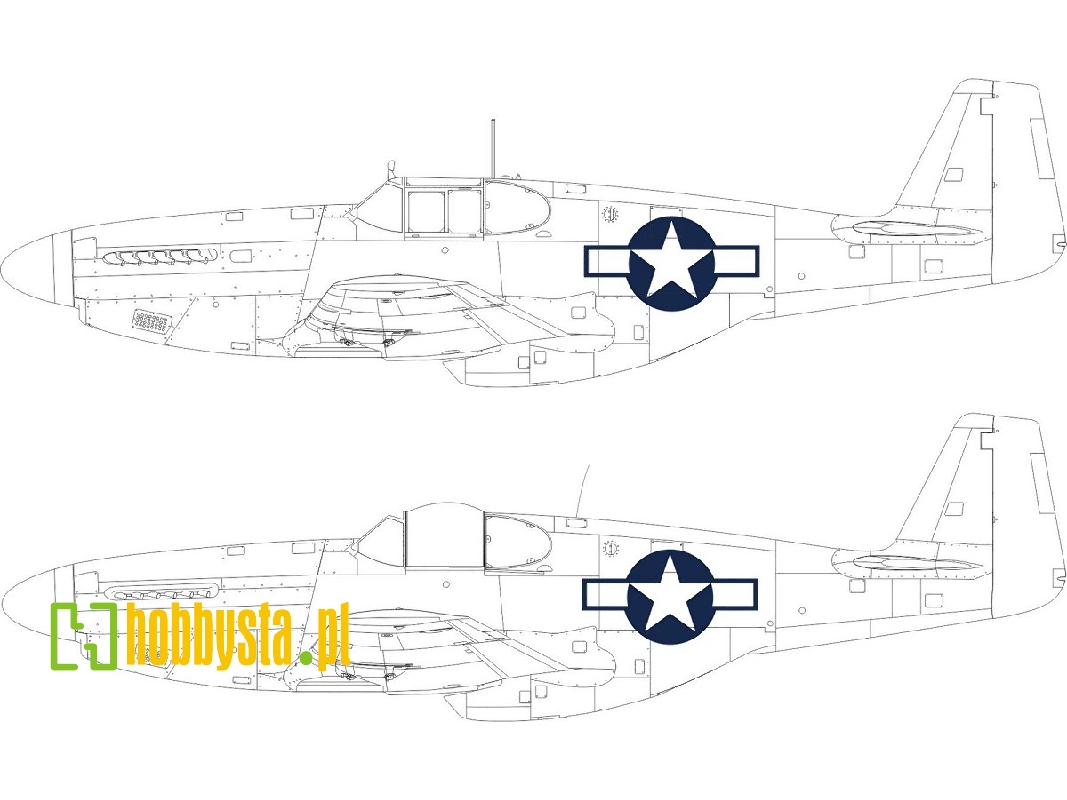 P-51B/ C US national insignia 1/48 - EDUARD - image 1