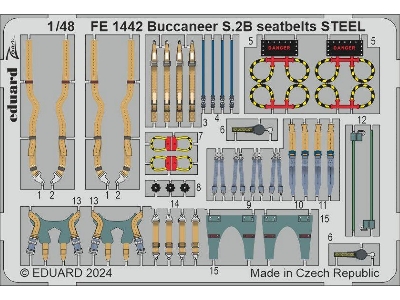 Buccaneer S.2B seatbelts STEEL 1/48 - AIRFIX - image 1