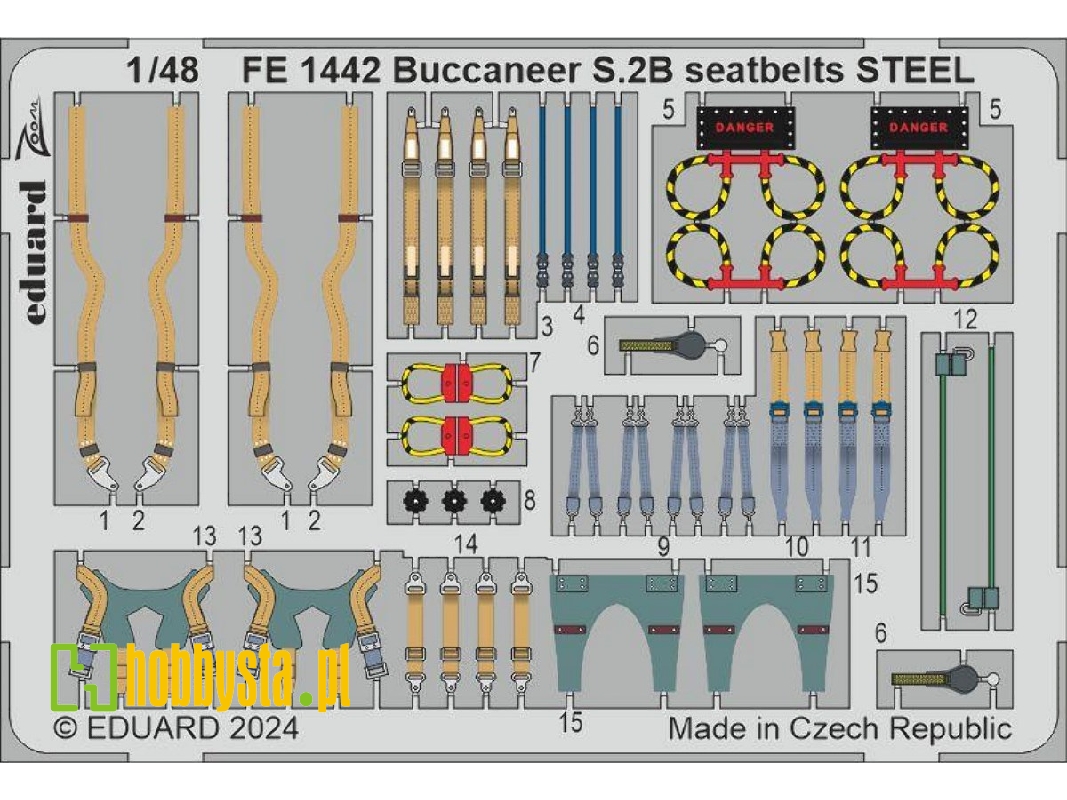 Buccaneer S.2B seatbelts STEEL 1/48 - AIRFIX - image 1