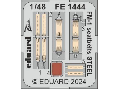 FM-1 seatbelts STEEL 1/48 - TAMIYA - image 1