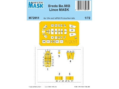 Breda Ba.88b Lince Mask (For Special Hobby And Mpm Production Kits) - image 1