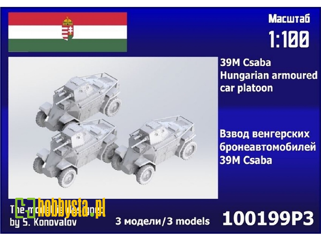 39m Csaba Hungarian Car Platoon (3 Pcs) - image 1
