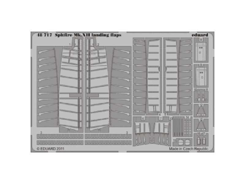 Spitfire Mk. XII landing flaps 1/48 - Airfix - image 1