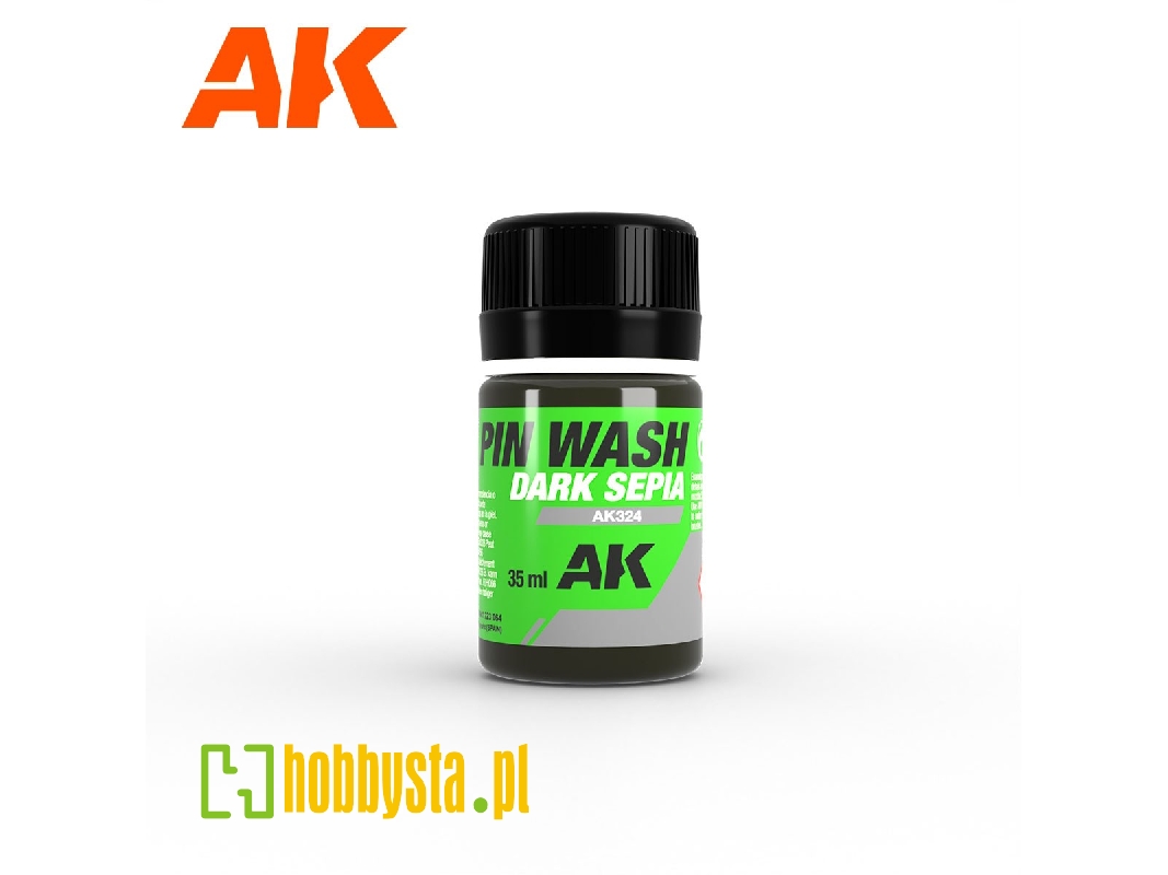 Ak324 Pin Wash - Dark Sepia Enamel - image 1