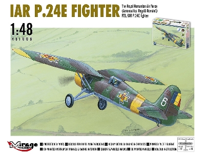 Pzl /Iar P.24e Fighter Romanian Air Force (W/ 3d Printed Parts) - image 1