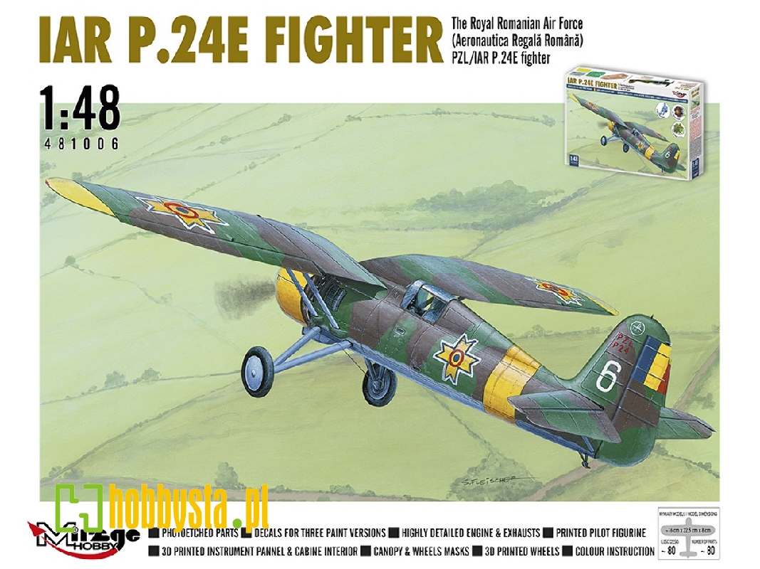 Pzl /Iar P.24e Fighter Romanian Air Force (W/ 3d Printed Parts) - image 1