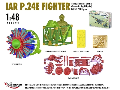 Pzl /Iar P.24e Fighter Romanian Air Force (W/ 3d Printed Parts) - image 5