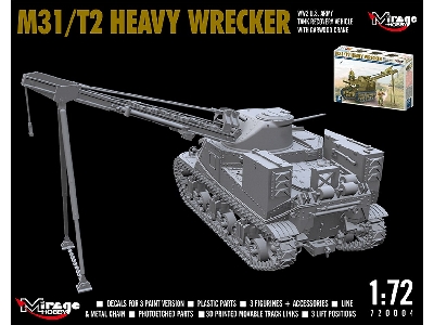 M31/T2 Heavy Wrecker, Ww2 U.S. Army Tank Recovery Vehicle With Garwood Crane - image 3