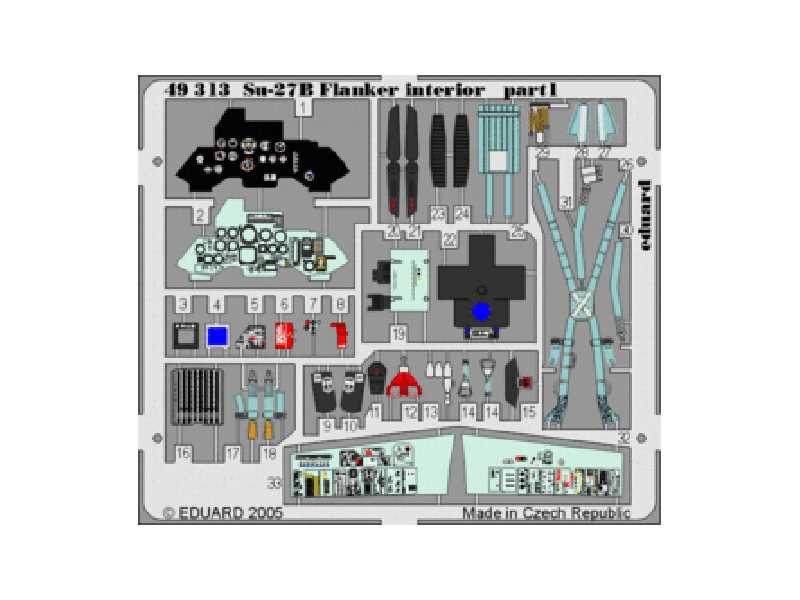 Su-27 Flanker B interior 1/48 - Academy Minicraft - image 1