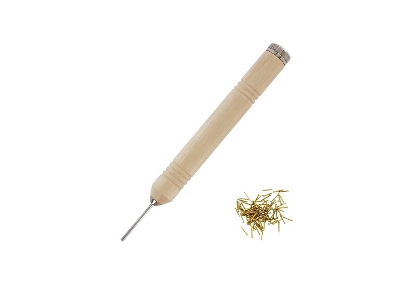Pen Grip Pin Pusher With 100 Brass Pins - image 1