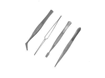 Stainless Steel Tweezers (4 Pcs) - image 1