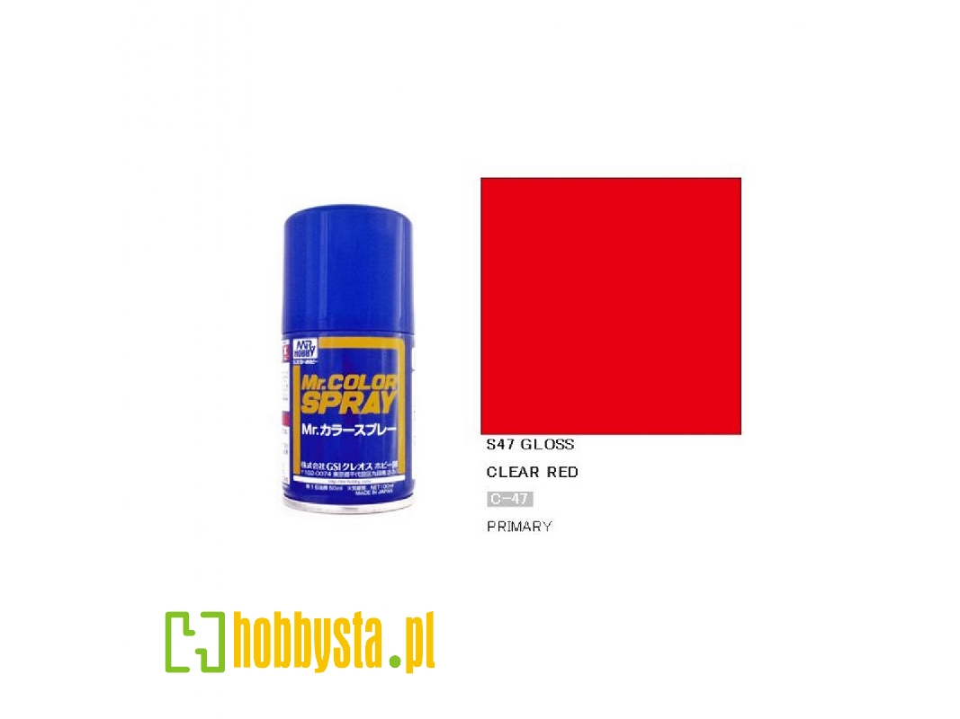 S047 Clear Red Gloss Spray - image 1