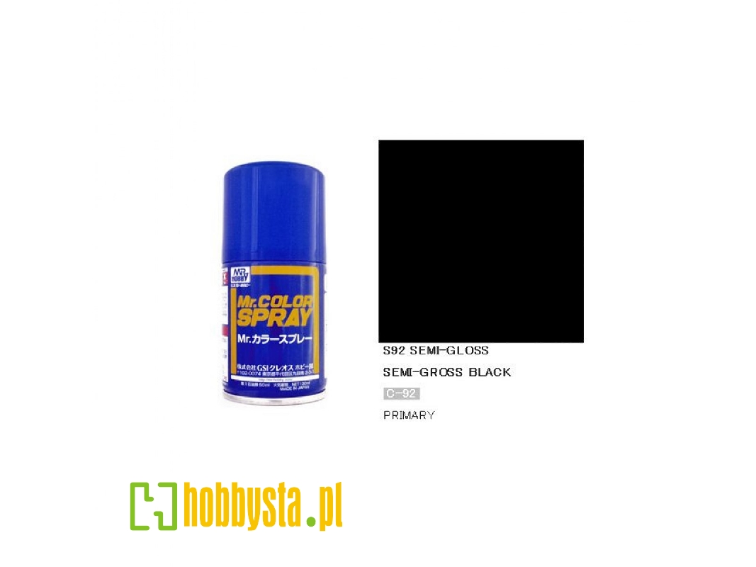 S092 Black Semi-gloss Spray - image 1