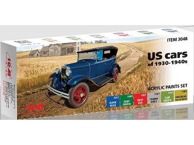 Acrylic Paints Set For Us Cars Of 1930 - 1940s - image 1